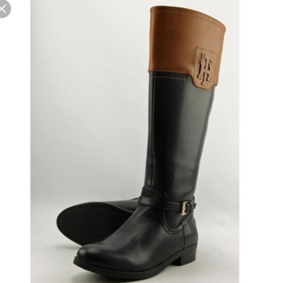 Tommy Hilfiger Shoes - Tommy Hilfiger | Drea 2 Two Tone Riding Boots Sz 9